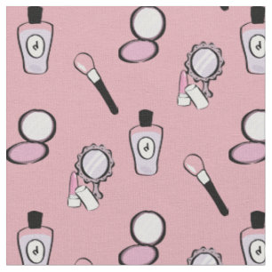 Tissu Maquillage Motif cosmétique rose moderne