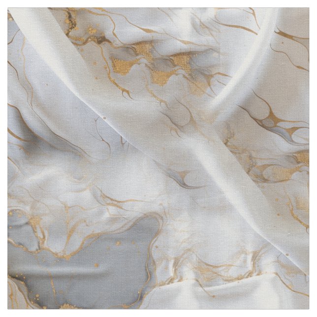 Tissu Marbre blanc doux avec or (Fermer)