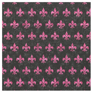 TISSU MARBRE ROYAL1 NOIR ET MARBRE ROSE (R)