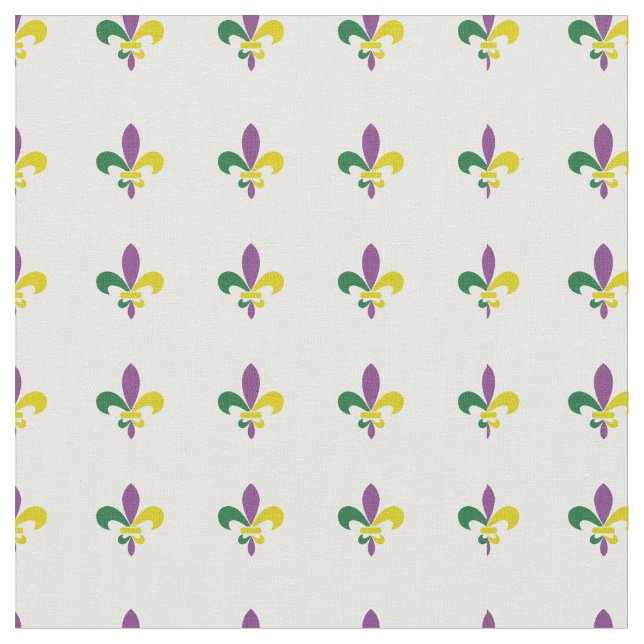 Tissu Mardi gras Fleur De lis Fabric (Fermer)