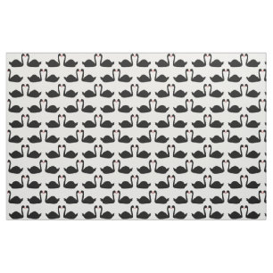 Tissu Mariage gothique embrasser les cygnes noirs à moti