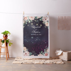Tissu Mariage Photo Booth Arrière-plan Floral String Lum