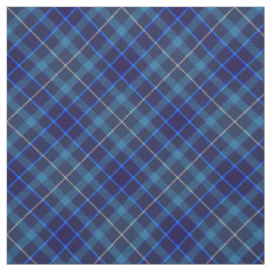 Tissu Marine White Plaid Bold Motif Tartan Retro Grunge