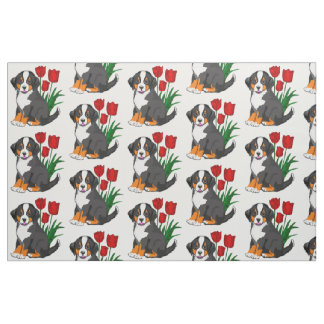 Tissu Marionnette de montagne de Benese avec tulipes