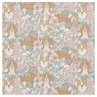 Tissu Marionnettes florales