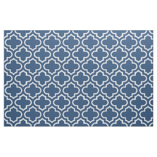 Tissu marocain bleu classique 02 de motif de