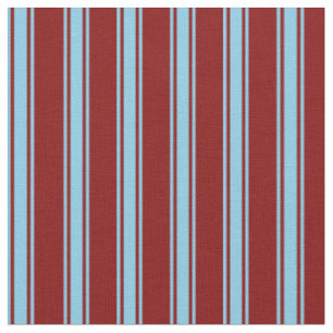 Tissu Maroon et Sky Blue Stripes