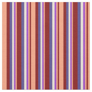 Tissu Maroon, Saumon, Orchidée noire, Bisque & Bleu d'ar