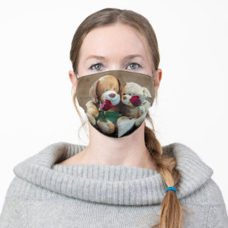 Tissu Masque à visage d'ours en peluche