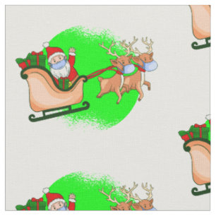 Tissu masque facial covid santa claus rennes xmas