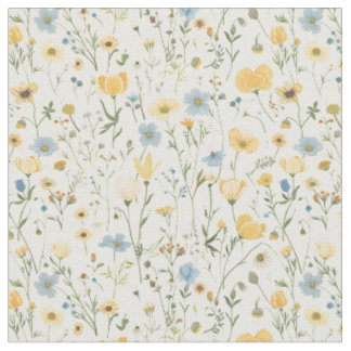 Tissu Mélange de fleurs sauvages de prairie