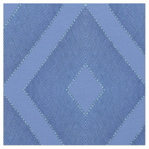 Tissu Mélanger les bleus et les motifs de diamants