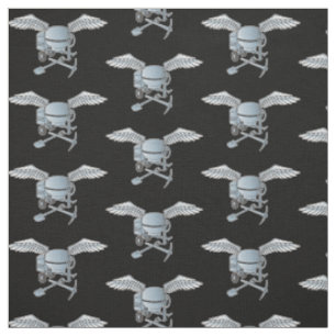 Tissu Mélangeur de béton Motif bleu-gris