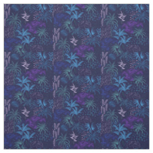 Tissu Memphis Style Tropical Ferns Palm Foliage DO-IT-YO