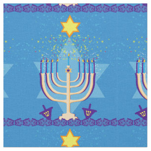 tissu menorah hanoukka