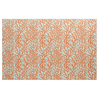 Tissu Mer de Corail Rouge Océan vert