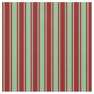 Tissu Mer foncée Vert et Rouge foncé