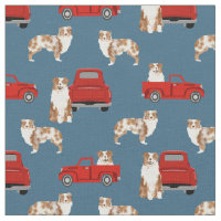 Merle rouge Aussie et camion rouge bleu
