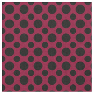 Tissu Merlot chic/pois noir de Bourgogne