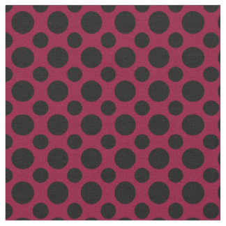 Tissu Merlot chic/pois noir de Bourgogne
