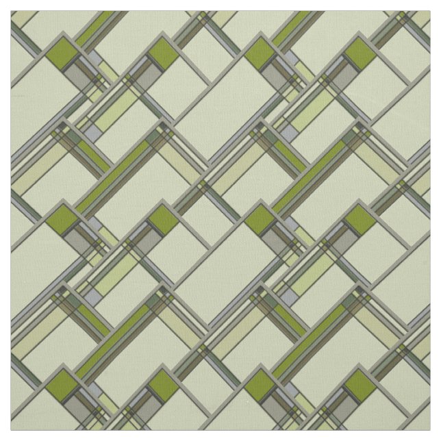 Tissu Merveilleux Green Arts & Artistes Motif géométriqu (Échantillon)