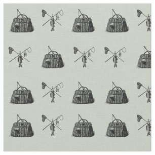 Tissu Métier vintage de pêche de mouche