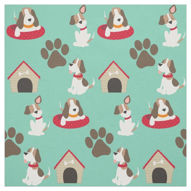 Tissu mignon de beagles (Échantillon)