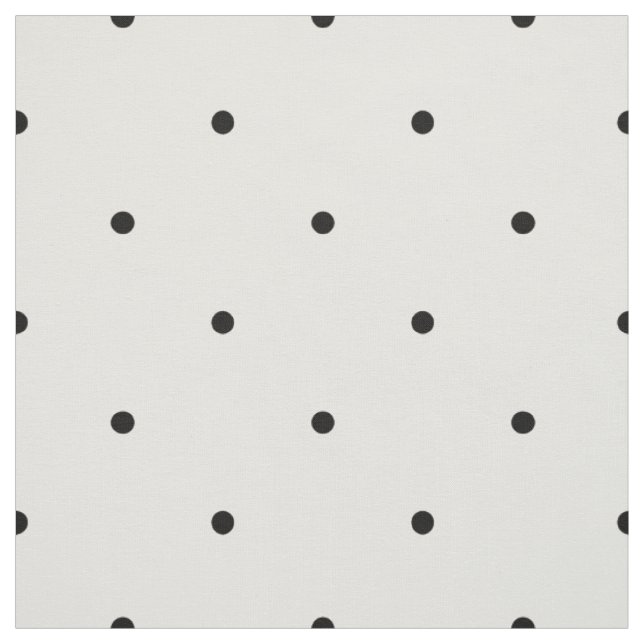 Tissu Mini noir et vanille Pois classique Motif (Échantillon)