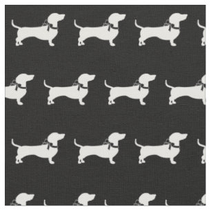 Tissu Miniature Dachshund Weiner Chien Silhouette Animal