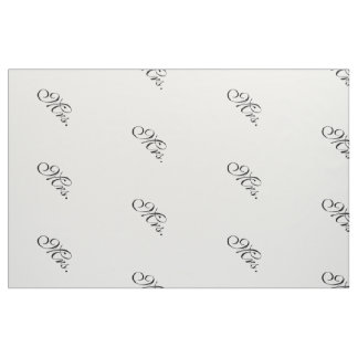 Tissu Mme mariage initial noir blanc moderne coutume