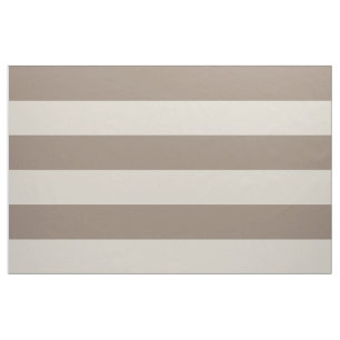 Tissu Mocha Brown et beige Large rayures Grande échelle