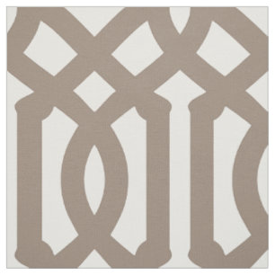Tissu Mocha Brown Trellis Grande Échelle