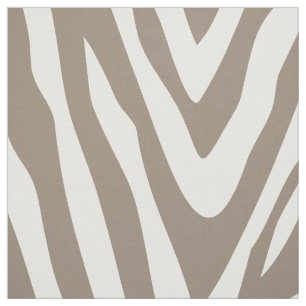 Tissu Mocha Brown Zebra Imprimer Grande Échelle