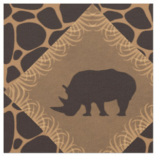 Tissu Modèle de diamant de rhinocéros et de poster de