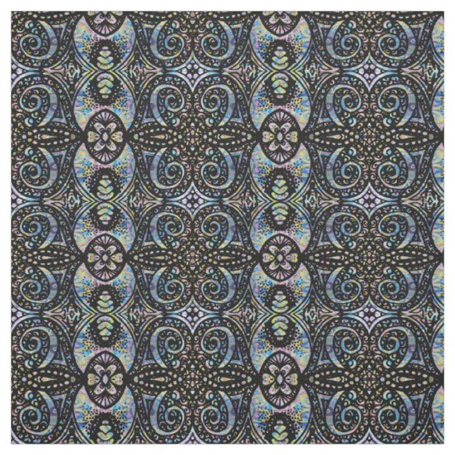 Tissu Modèle Floral à couche Tourbillonnant (Échantillon)