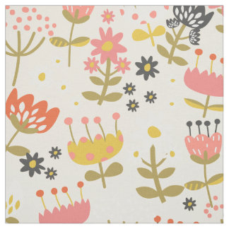 Tissu Modèle floral coloré