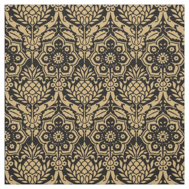 Tissu Modèle floral gothique vintage (Échantillon)