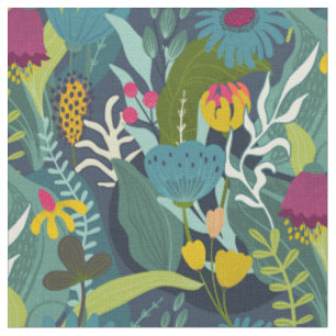 Tissu Modèle floral lumineux tropical