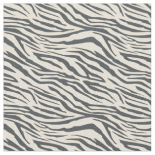 Tissu Modèle moderne de zèbre ivoire non noir