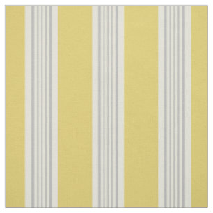 Tissu moderne chic à rayures jaunes et grises
