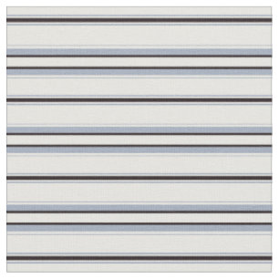 Tissu moderne chic noir, bleu et blanc rayé