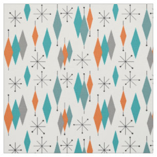 Tissu Moderne du Moyen-siècle atomique des années 1950