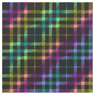 Tissu Moderne Lright Plaid Unisex Rainbow Motif Pride