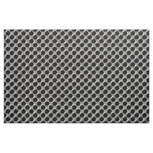 Tissu moderne noir et blanc de motif d'art déco