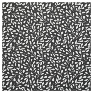 Tissu Moderne tendance blanc Motif de la feuille Botaniq