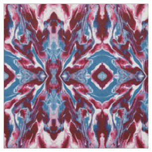 Tissu Moderne tendance motif marbre rouge bleu