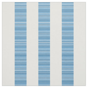 Tissu moderne vertical blanc bleu de rayures