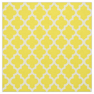 Tissu Modes marocains jaunes d'or Quatrefoil