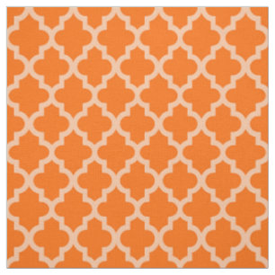 Tissu Modes marocains Quatrefoil de mandarine