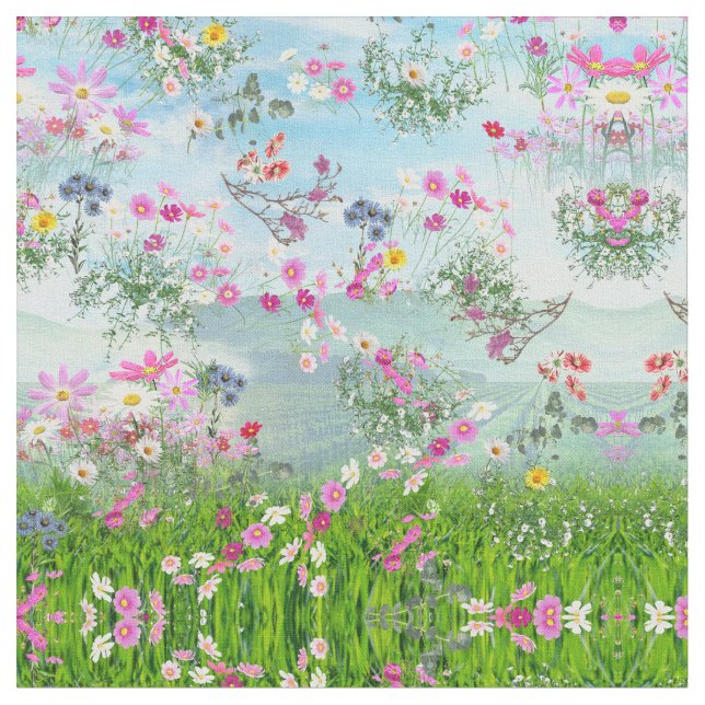 Tissu Mon jardin Fleur sauvage (Fermer)